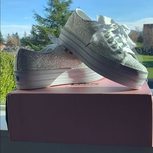 Keds x Kate Spade glitter platform sneakers